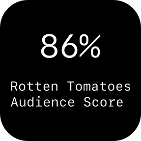 86% Rotten Tomatoes Audience Score.